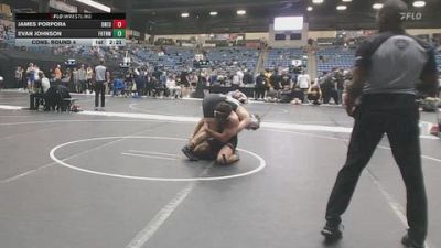 174 lbs Cons. Round 4 - Evan Johnson, Fort Hays Tech Northwest vs James Porpora, Doane University