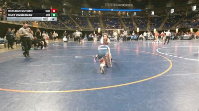 120 lbs Semifinal - Hayleigh Morder, Huntingdon vs Riley Zimmerman, Governor Mifflin