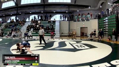 126 lbs Cons. Semi - Joseph Cooper, St. Frances Academy vs Teag Saito, Christian Brothers Academy(NJ)