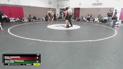 120 lbs Cons. Round 1 - Shalveen Prasaad, John H Pitman vs Raul Magueyal, Los Banos