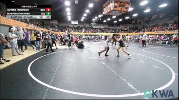 110 lbs Consi Of 4 - Jakobe Robinson, Murray County Takedown Club vs Boston Bordwine, Tecumseh Youth Wrestling