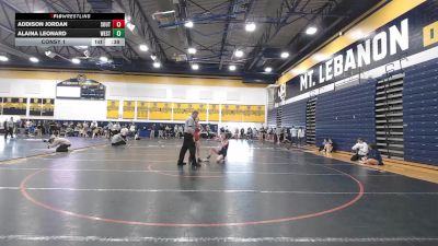 118 lbs Consy 1 - Addison Jordan, Southmoreland vs Alaina Leonard, West Allegheny