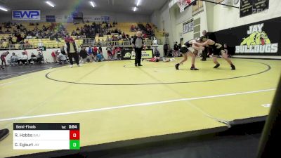 86 lbs Semifinal - Ryder Hobbs, Salina vs Carson Egburt, Jay Junior High