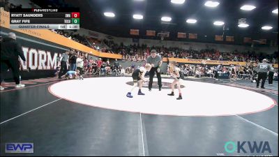 58 lbs Quarterfinal - Ryatt Saunders, Shelton Wrestling Academy vs Gray Fife, Tecumseh Youth Wrestling