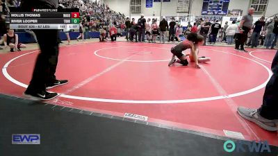 67 lbs Semifinal - Hollis Thomas, Wagoner Takedown Club vs River Looper, Tonkawa Takedown Club