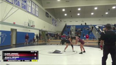 145 lbs 1st Place Match - Alexis Jimenez, Mt. San Antonio College vs Jessica Mendez, Arizona State Club