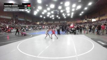 116 lbs Consi Of 4 - Madilynn Herzing, Unattached vs Gabriella Doughty, Gladiator Wrestling Academy