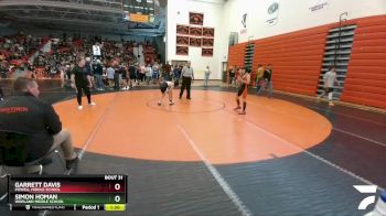 98 lbs Champ. Round 1 - Garrett Davis, Powell Middle School vs Simon Homan, Worland Middle School