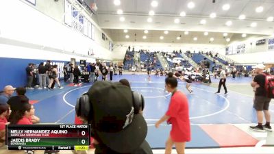 125 lbs 1st Place Match - Nelly Hernandez Aquino, Santa Ana Wrestling Club vs Jaedis Brady, Esperanza