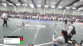 40 lbs 2nd Place - Phoenix Benavides, No Team vs Emilio Perez, Rising Sun WC