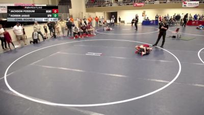 10U - 71 lbs Cons. Round 5 - Jackson Fossum, Maple Grove Wrestling Club vs Korbin Jabas, New Prague Wrestling