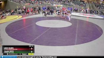 100 lbs Semifinal - Jack Olsen, Umpqua Wrestling Club vs Taven Deck, Cowboy Mat Club