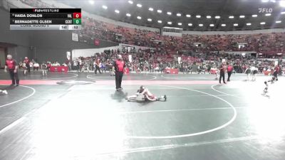 50 lbs Cons. Round 5 - Bernadette Olsen, Badger Youth Wrestling vs Vaida Donlon, Valders