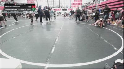 74-78 lbs Rr Rnd 3 - Amberlynn West, Midwest City Bombers Youth Wrestling Club vs Tennesselynn Goodner, Prodigy NDT