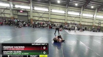 90 lbs Cons. Semi - Easton Olson, Sanderson Wrestling Academy vs Maddax Hacking, Uintah Jr High Wrestling