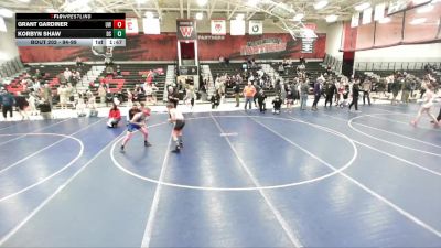 94-99 lbs Round 1 - Grant Gardiner, Uintah Wrestling vs Korbyn Shaw, Declo Stingers