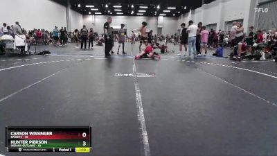 96 lbs Round 6 (10 Team) - Hunter Pierson, Indiana Outlaws vs Carson Wissinger, Bandits