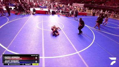 117 lbs Semifinal - Mateo Herrera, Anderson Youth Wrestling vs Adam Vasquez, Rough House Wrestling