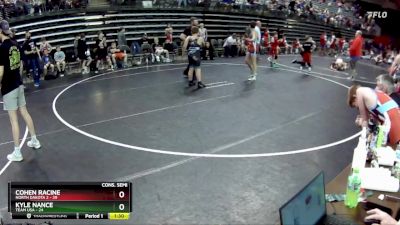 120 lbs Semis & 1st Wrestleback (8 Team) - Kyle Nance, Team USA vs Cohen Racine, North Dakota 2