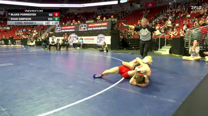 3A-126 lbs Cons. Round 3 - Blake Forrester, Dallas Center-Grimes vs ...