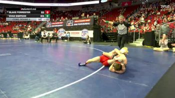 3A-126 lbs Cons. Round 3 - Blake Forrester, Dallas Center-Grimes vs Evan Simpson, Cedar Falls