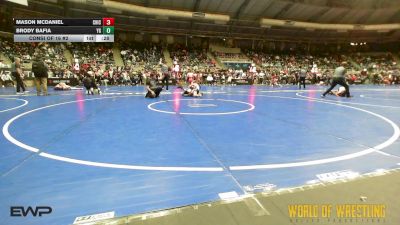 80 lbs Consi Of 16 #2 - Mason McDaniel, Chickasha Wrestling vs Brody Bafia, Young Guns