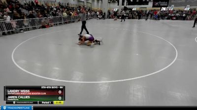 86 lbs Cons. Round 2 - Landry Weiss, Watertown Wrestling Booster Club vs Jaren Callies, Minnesota