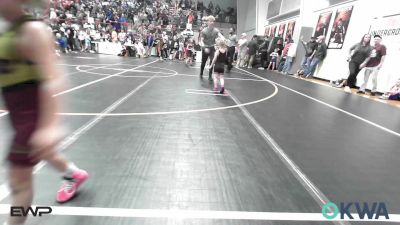 40-43 lbs Semifinal - Pyper Patterson, Pawnee Wrestling Club vs Riley Tarwater, Eufaula Ironheads Wrestling Club