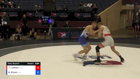 60 lbs Cons. Round 4 - Taylor LaMont, Sunkist Kids Wrestling Club vs Mitchell Brown, Air Force Regional Training Center
