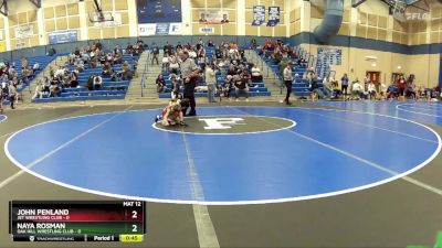 43 lbs Round 3 (8 Team) - John Penland, Jet Wrestling Club vs Naya Rosman, Oak Hill Wrestling Club