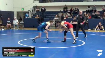 109 lbs Cons. Round 1 - Nyla O`Brien, University Of Providence vs Melanie Salazar, Simpson University (CA)