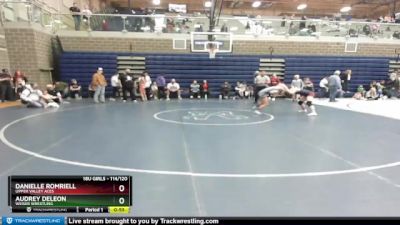 114/120 3rd Place Match - Danielle Romriell, Upper Valley Aces vs Audrey Deleon, Weiser Wrestling