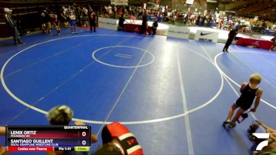 92 lbs Quarterfinal - Lenix Ortiz, Pounders WC vs Santiago Guillent, Socal Grappling Wrestling Club