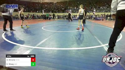 67 lbs Quarterfinal - Axel Stravlo, Tough N Technical Wrestling Club vs Karson Waag, Keystone Wrestling Club