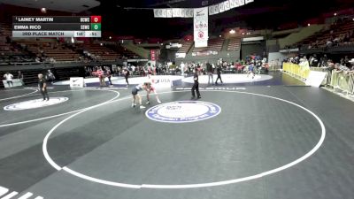 95 lbs 3rd Place Match - Lainey Martin, Daniel Cormier Wrestling Club vs Emma Rico, Southwest Stallions Wrestling Club