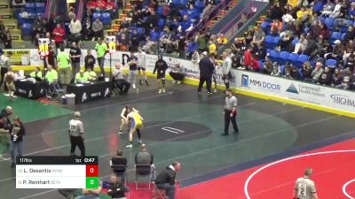 117 lbs Consi Of 8 #1 - Luke Desantis, Penn Trafford vs Pierce Reinhart, Bethel Park