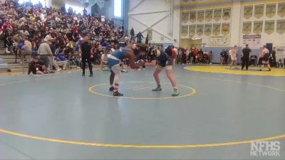 215 lbs Semifinal - Khelei Tillman, Woodbridge H S vs Tyler August, Delaware Military Academy