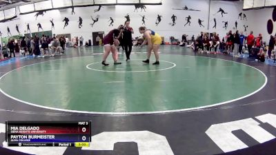 207 lbs Cons. Round 4 - Payton Burmeister, Alma College vs Mia Delgado, Siena Heights University