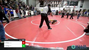 52 lbs Round Of 16 - Dallas Rice, Vian Wrestling Club vs Koen King, Miami Takedown Club