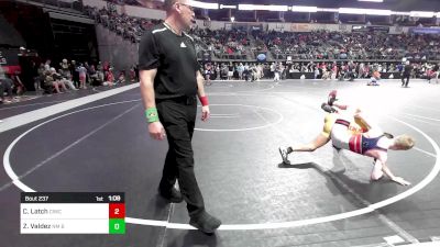 108 lbs Quarterfinal - Caiden Latch, CIWC Team Intensity vs Zack Valdez, NM Bad Boyz