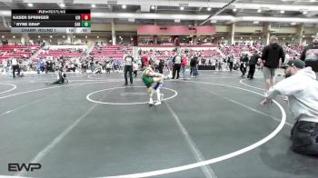 52 lbs Champ. Round 1 - Ryne Graf, Carroll vs Kasen Springer, Circle