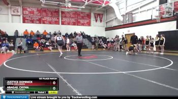 170 B 1st Place Match - Justyce Dominick, Vinton-Shellsburg vs Abagail Chyma, South Tama County