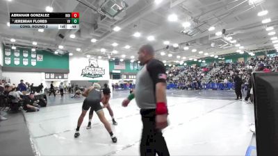 150 lbs Cons. Round 2 - Abraham Gonzalez, Indio vs Jeremiah Flores, Victor Valley
