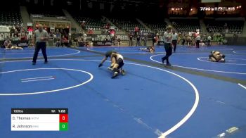 100 lbs Prelims - Carson Thomas, No Team vs Riley Johnson, Ironhawk Wrestling Academy