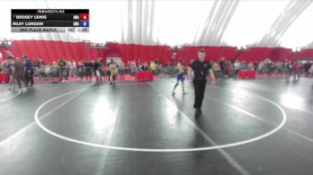 100 lbs 2nd Place Match - Brodey Lewis, Askren Wrestling Academy vs Riley Longdin, Askren Wrestling Academy