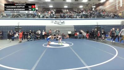 76 lbs Cons. Semi - Alexander Sheffler, Team Real Life Wrestling vs Carson Montenegro, Homedale Wrestling Club