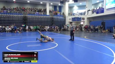 126 lbs Cons. Round 3 - Simon Gelman, SYCAMORE vs Sam Burkholder, BATH