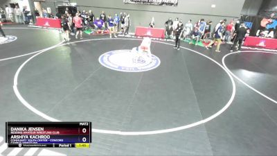 142 lbs Champ. Round 1 - Danika Jensen, Redding Amateur Wrestling Club vs Arshiya Kachroo, Community Youth Center - Concord Campus Wrestling