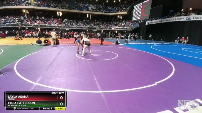 5A 165 lbs Champ. Round 1 - Lydia Patterson, Richmond Foster vs Layla ...