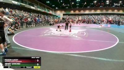 58-66 lbs Round 1 - Mason Lucey, Damonte Ranch Mustangs vs Henry Sanchez, USA Gold